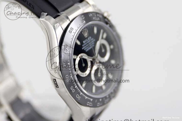 0129 Refined Daytona 116519 SS TWF 1:1 Best Edition 904L Steel Black Dial on Oysterflex Strap A 2409